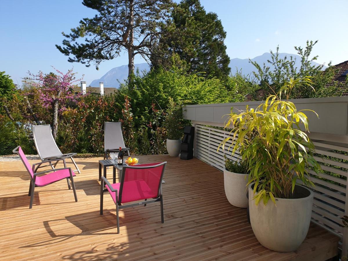 L'Appartement Jardin Avec Vue Montagnes Sevrier Exterior photo